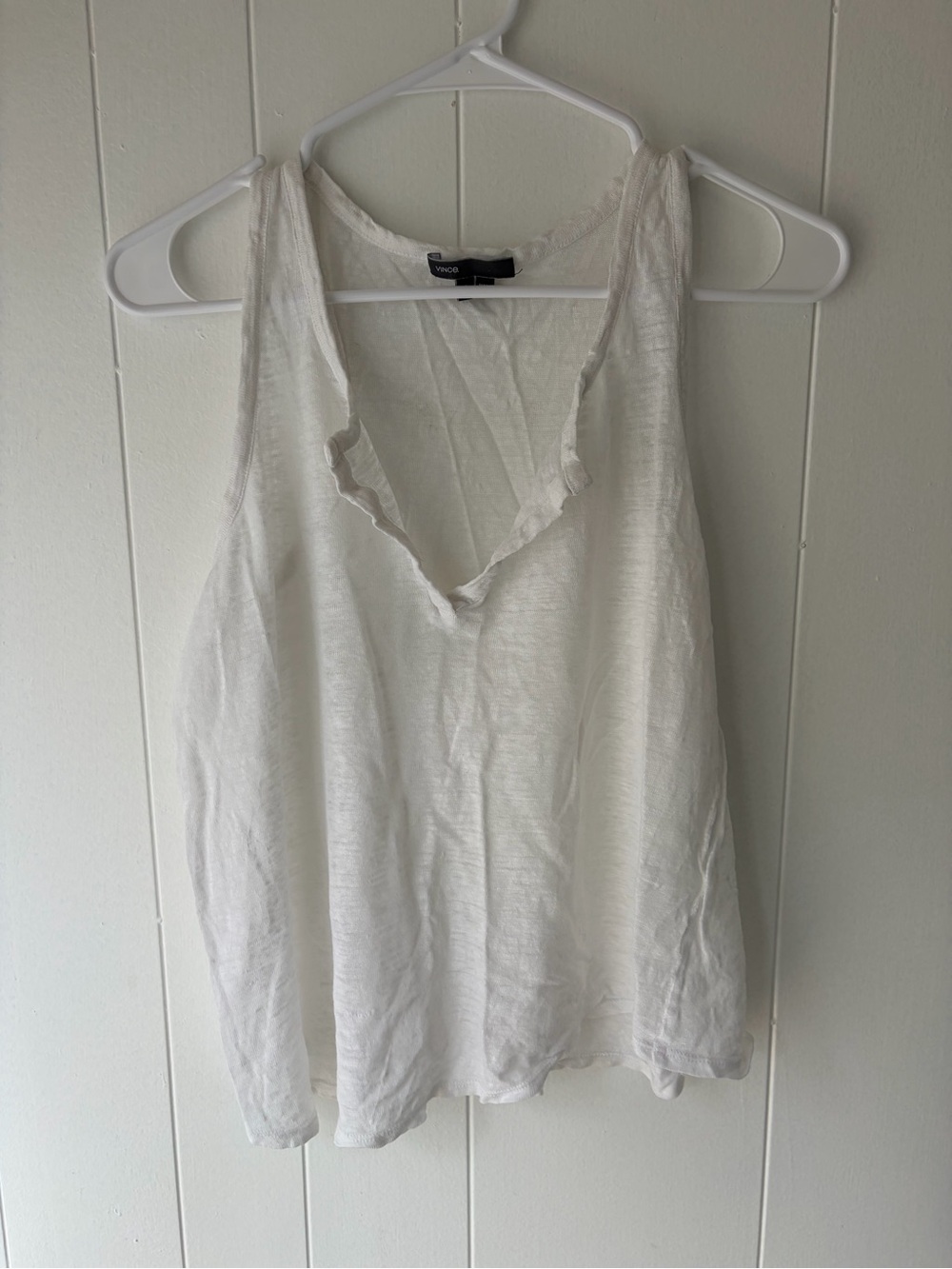 Vince linen tank size small